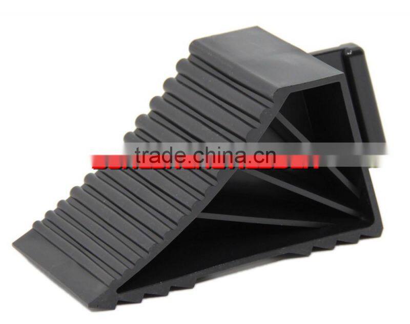 Automotive Wheel Chock with Pull Rope attached.