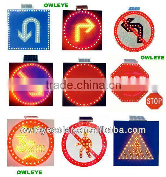 LED flashing no honking traffic signs, solar reflective traffic signals