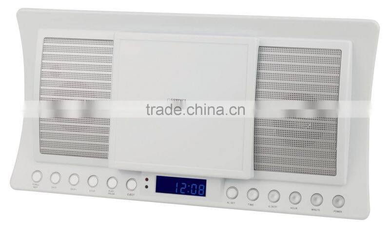 Vertical CD player with motorized door and sensor touch buttons