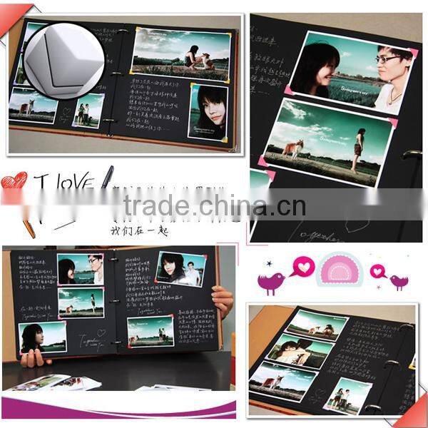 romantic wedding photo album with creative design
