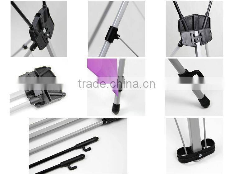 Cheap price economic X banner rack fiber glass Korea X banner stand for trade show adversiting display stand