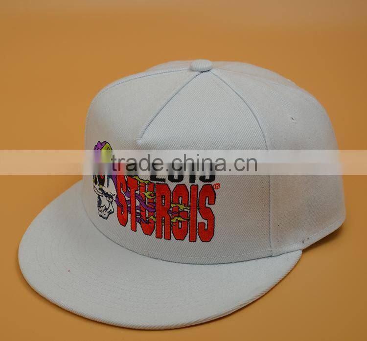 3D embroidery flat binn cap,custom snapback hat