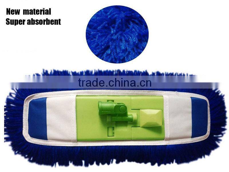 Microfibre mop with telescopic iron handle eco-friendly dust mop