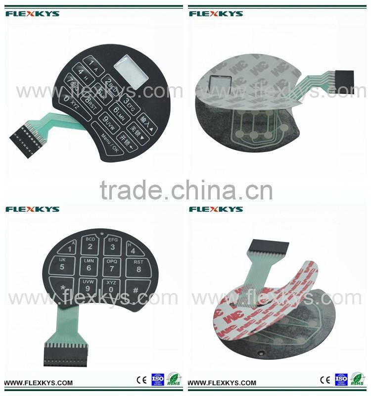 Safe lock polydome membrane keypad