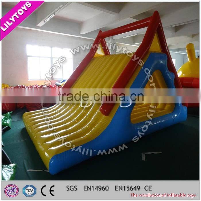 New inflatable lake slide, inflatable water floating slide for kids and adult
