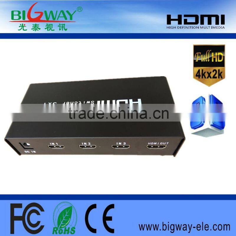 v1.4 HDMI Switcher 3X1 HDMI Switch 3 in 1 out Converter Box Support Box for HDTV full HD1080p