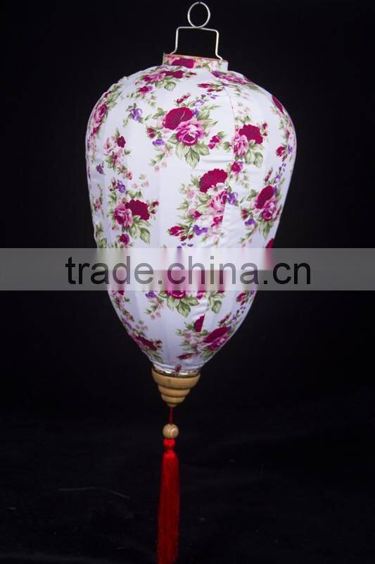 2015 latest design high quality hanging jacquard lantern wholesale