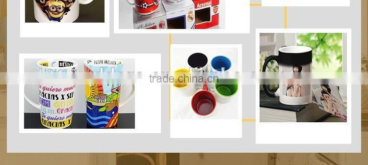 Vesub New arrive 11OZ Two-tone Color Ceramic mugs colorful two-tone glaze one handle ceramic soup mug