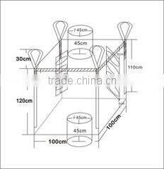 HeBei manufacturer PP jumbo bag/1000kg cicular super sack/U-type big bag /PP FIBC Bag (for sand building material food)