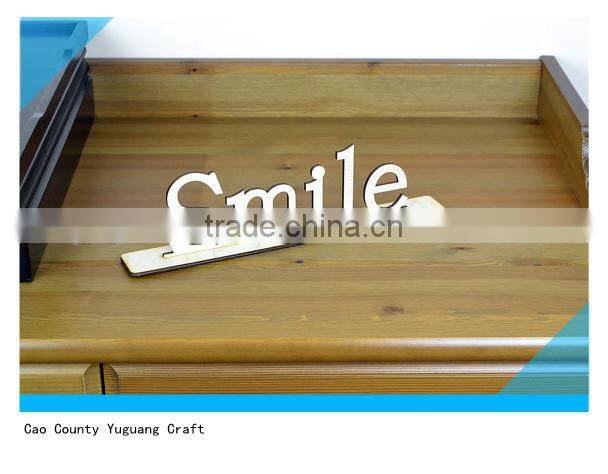 custom laser cut freestanding wooden sign with base