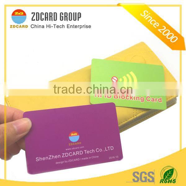 Custom CR80 HF Card Protector RFID Blocking Card