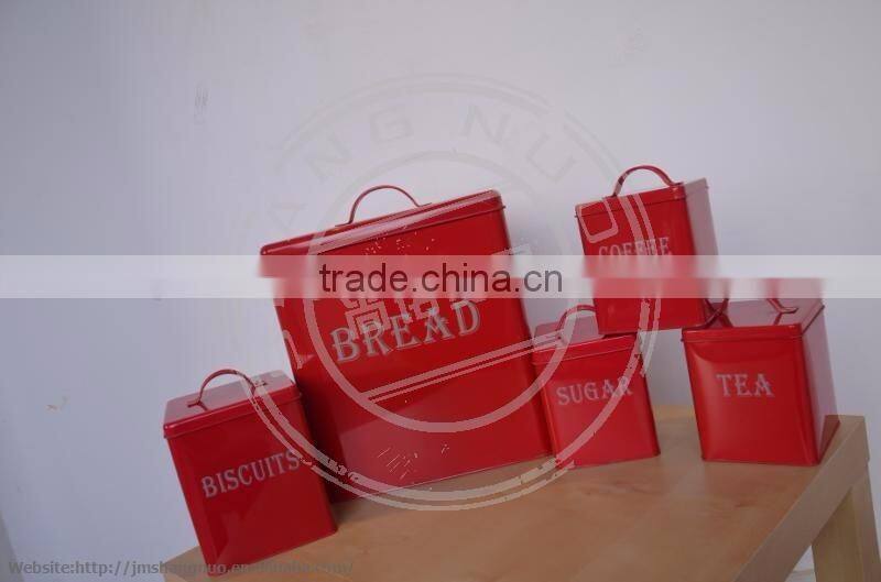 funny metal tea coffee sugar storage jars storage box