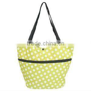 Colorful foldable trolley shopping bags with logo
