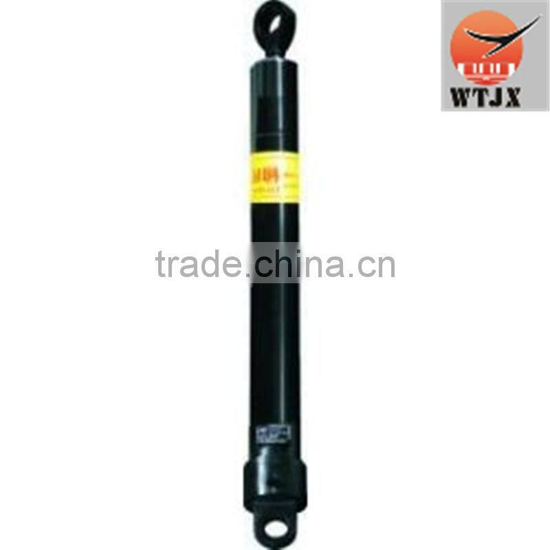 telescopic hydraulic cylinder with ring on cap end and rod end