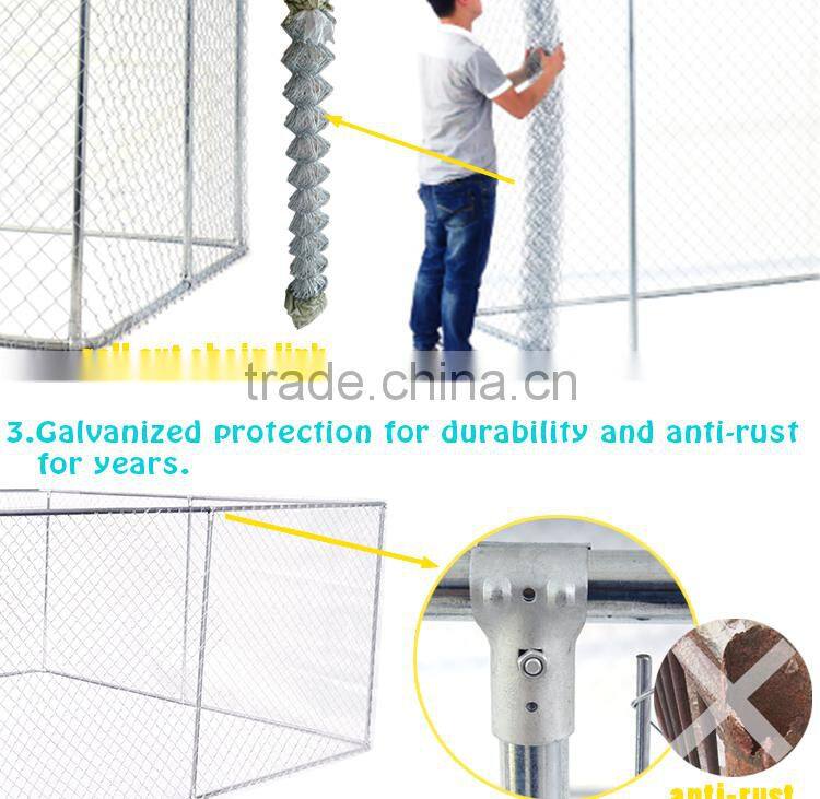 10x10x6 foot classic galvanized large outdoor dog fence dog kennel
