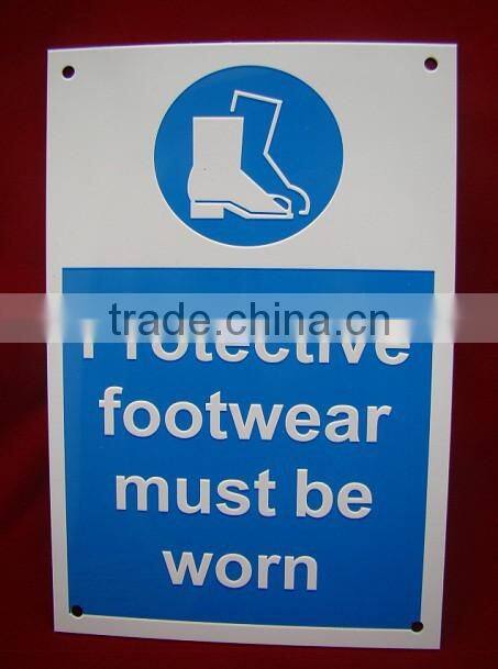 Antique Construction traffic metal caution sign board