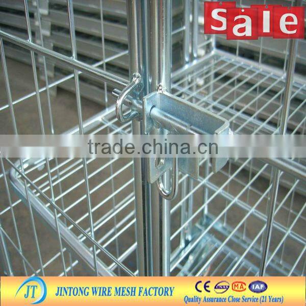 heavy duty foldable Collapsible warehouse wire mesh basket