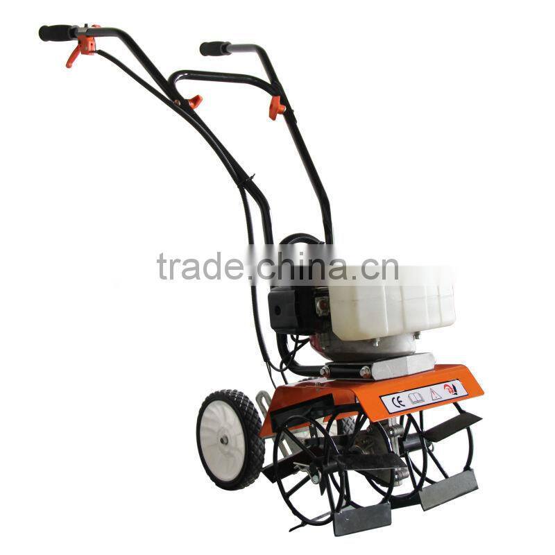 Gasoline mini tiller garden machine cultivator