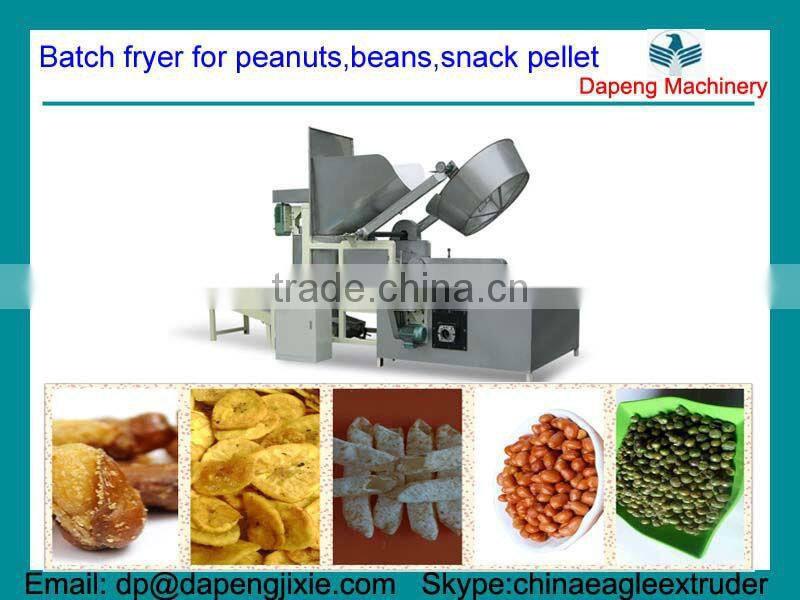 Peanuts,peas,snack pellet fyer/batch fryer machine/semi-automatic fryer
