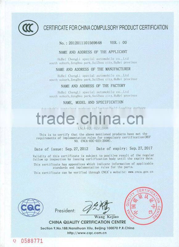 DongFeng FRK 4*2 Hydraulic Arm Garbage Truck 4 m3