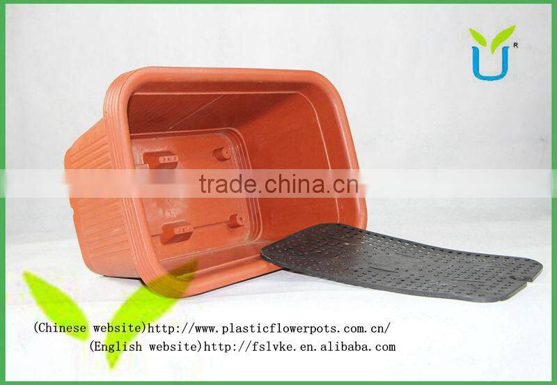 Rectangular PP plastic flower pot for planter