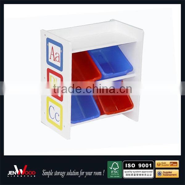 2 tier wooden Toy Storage rack for children