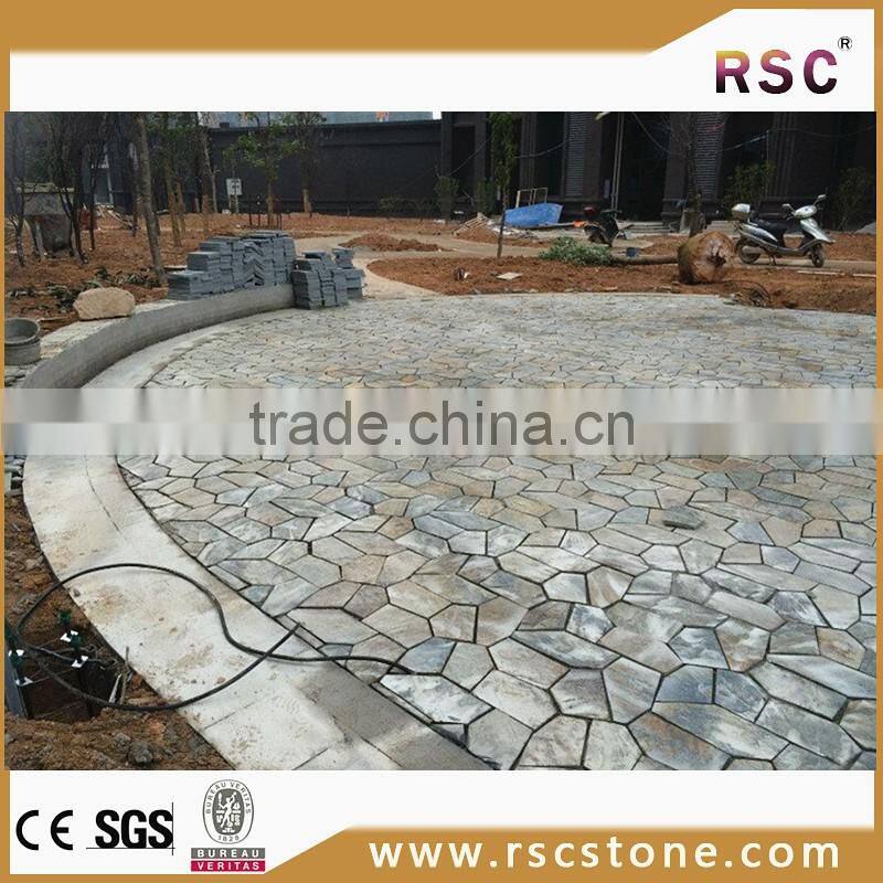 Slate outdoor steps covering