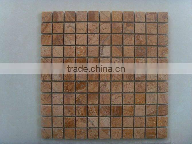 Rainforest Brown Marble Mosaic Tile rectangular small brick tile 12x12 tumbled price