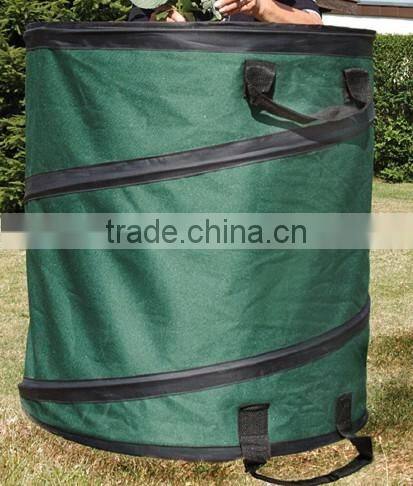 collapsible recycling spring bin, Oxford Pop Up Garden Bag with 3 Handles