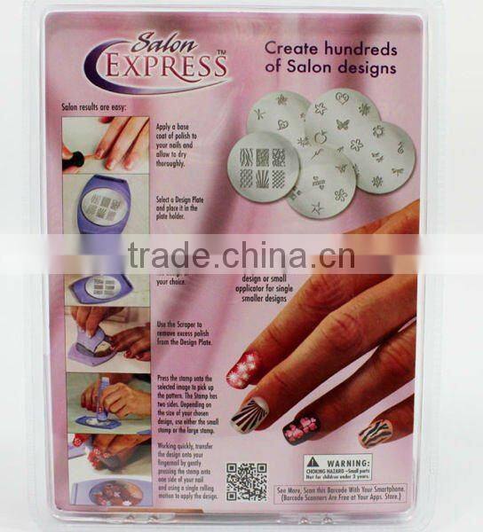 Nail art stamping kit, salon express