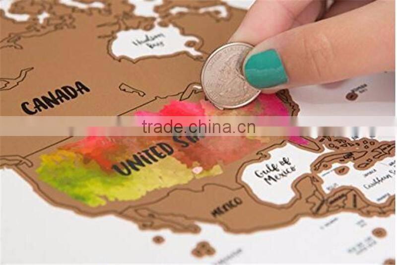 Travel Maps "It's a Beautiful World" Scratch Your Travels track map AMA-05