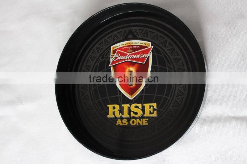 PP/PS/ABS Dia 37cm *2.6cm Plastic round snack serving tray/anti-skid anti-slip tray