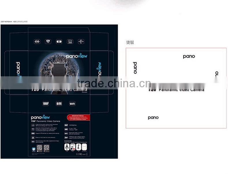 factory supply latest 360 degree 1080p camera vr hd dual lens go pro sports camera