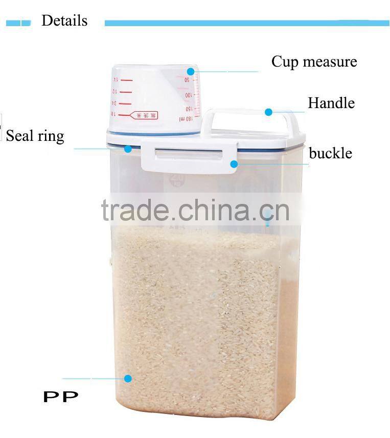 Moistureproof Plastic Kitchen Food Cereal Grain Rice Storage Container Box