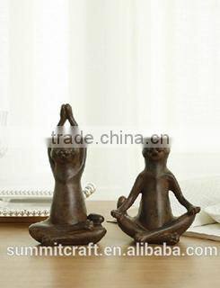 Creative color painting resin reindeer figurines christmas decoration