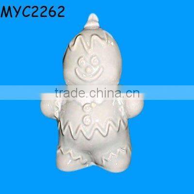 Bisque gingerbread cookie jar