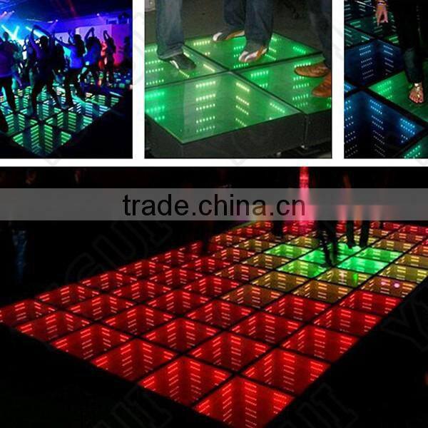 Wedding Party Equipment 3D Time Tunnel Effect Mirror Led Dance Floor