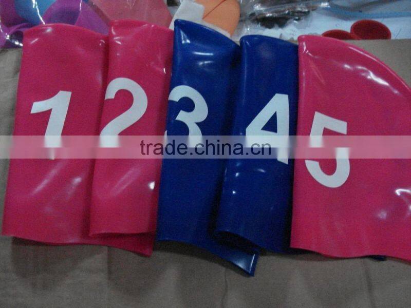 Funny cartoon fish and wave design silicone children swimming cap