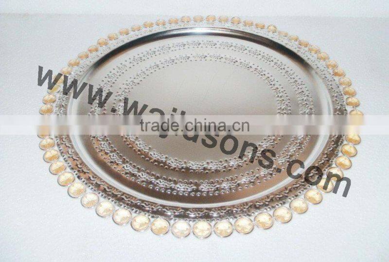 Decorative Floor crystal trays For Weddings