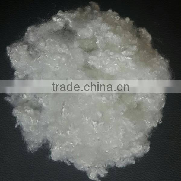 Hollow Conjugated polyester fiber 15D*51mm siliconized pattern raw white for filling