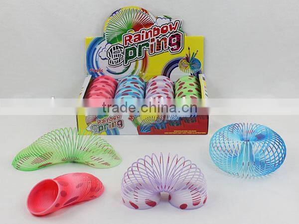 hot sale promotional gift plastic rainbow spring toys for kids/promotional gift magic rainbow circle