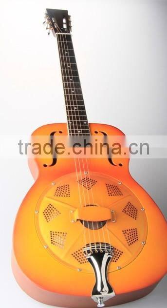 one resonator cone resonator guitar, coppr alloy body resonator guitar, sunburst guitar resonator