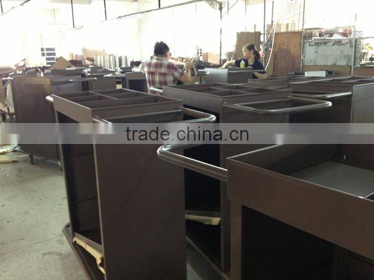 Stainless steel housekeeping trolley cleaning cart for hotel