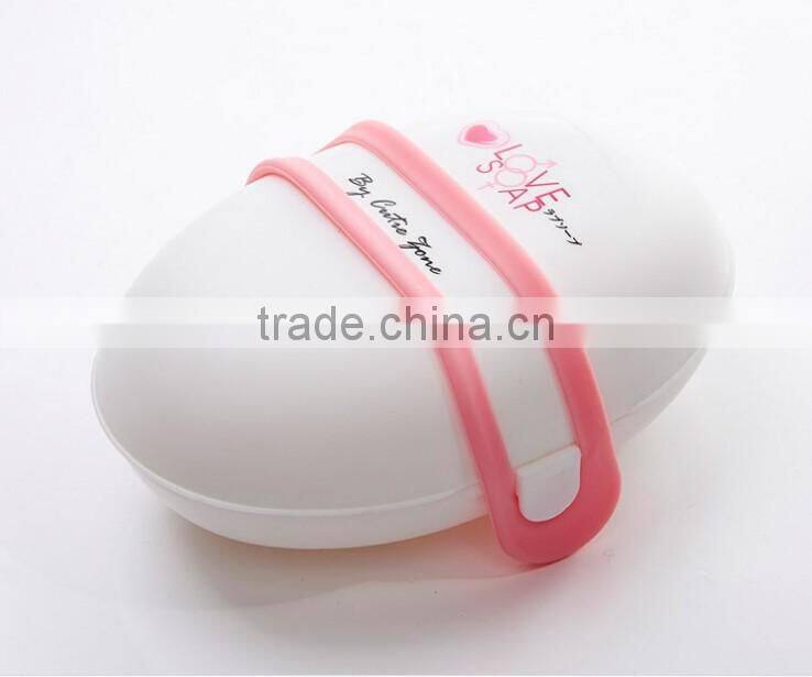 plastic traveling soap box with locking ring and lid /plastic soap tray /plastic soap case can be printed logo