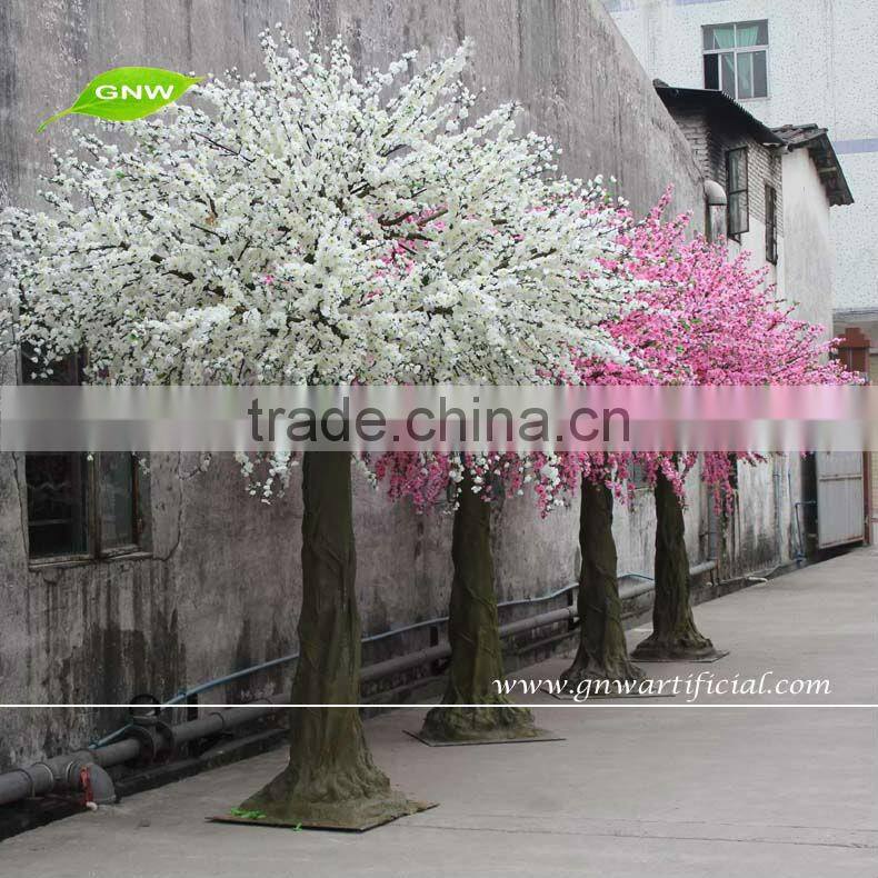 GNW BLS035 Decorative Cherry Trees Import China Fabirc Artificial Yellow Sakura Flower Tree for Hotel Decor