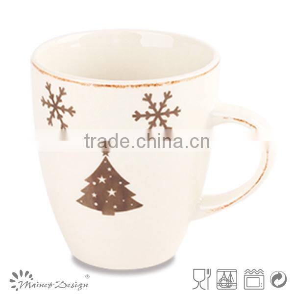 ceramic christmas mug,porcelain coffee mug,11 oz ceramic mug