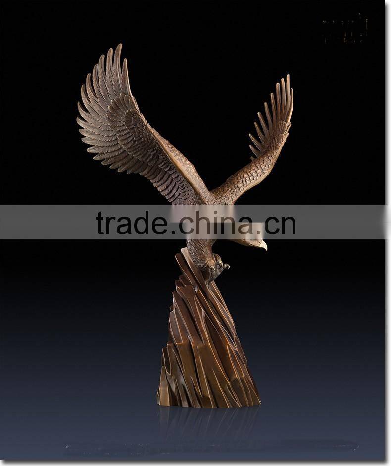 High quality home decoration metal crafts bronze outdoor eagle statues
