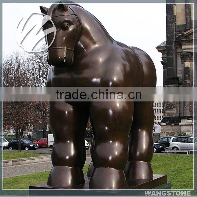 Modern garden life size brass animal statues