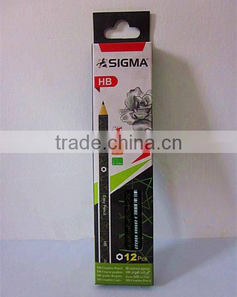 HB Graphite wood pencil with eraser