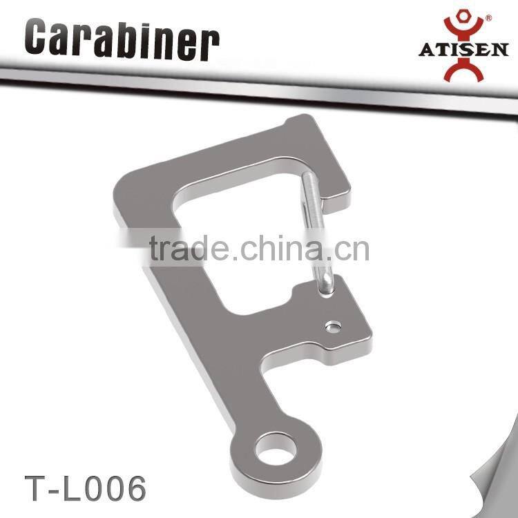 Alphabet Style Carabiner 3Cr13 Stainless Steel Spring Clip Hook Outdoor Survival Tool